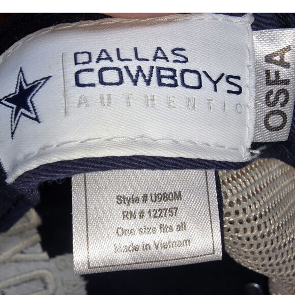 Vintage Dallas Cowboy Snapback Cap Hat Mesh Official Dallas Cowboys Merchandise - Picture 6 of 7